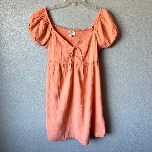 NWT - Roxy Clearwater Cove gauzy ruched bow bodice dress - Picture 4 of 12